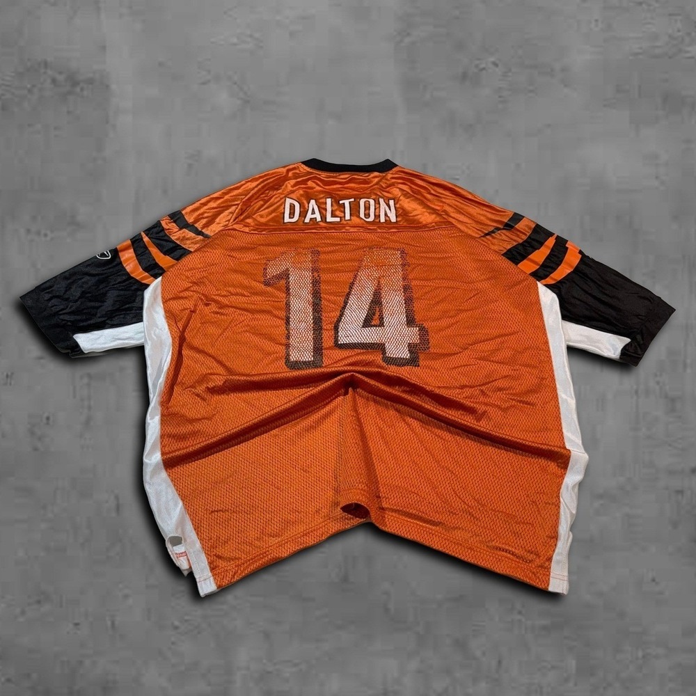 Y2K Baggy Orange Reebok Andy Dalton Bengals Jersey